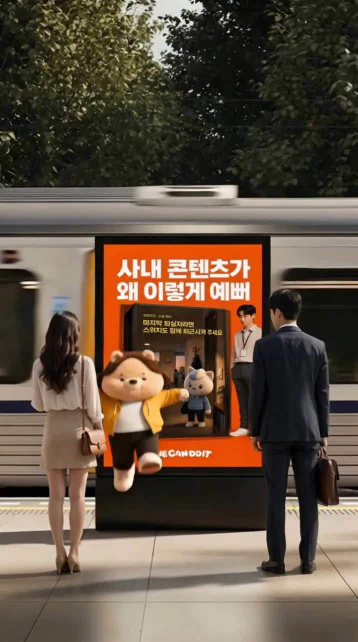광고 속의 광고 — 지하철 디지털 사이니지 광고 영상